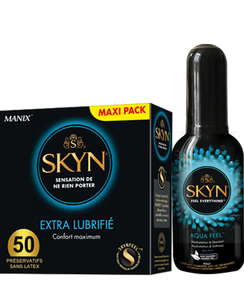Skyn Extra Lubrifié + 1 Gel Aqua Feel Offert
