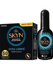 Skyn Extra Lubrifié + 1 Gel Aqua Feel Offert